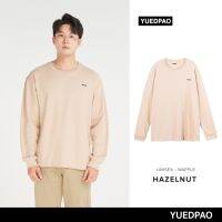 Yuedpao รับประกันไม่ย้วย 2 ปี  เสื้อยืดเปล่า เสื้อยืดสีพื้น เสื้อSWEATER รุ่น Waffle LongSleeve สี Hazelnut