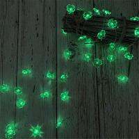 Oobest Delicate Green 45 LED Four-Leaf Clovers Light Great For St Patricks Day Party ตกแต่งต้นคริสต์มาส,8โหมดแสงสว่าง