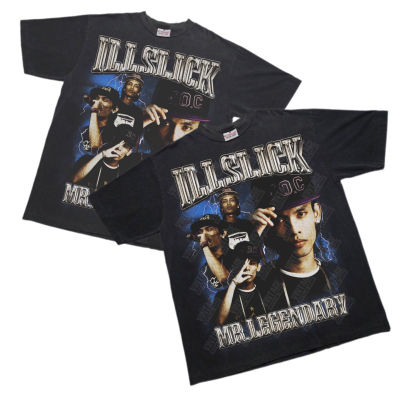 [New] 【Fashion】 【illslick Mr.Legenary  Tshirt】Hiptrack Tshirtเสื้อยืดผ้าฝ้าย เสื้อ อิลสลิก แฟนคลับอิลไม่ควรพลาด(ป้าย มีสีดำให้เลือกสองสี เฟดกับไม่เฟด ตะ แฟชั่นแขนสั้นผ้าฝ้าย Shirt for Men Women Tops