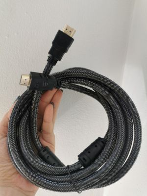 Cable HDMI (V.1.4) ยาว 3 เมตร สายส่งสัญญาณ HDMI (M/M) TOP TECH-สายถักดำ