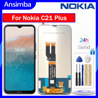 จอ LCD แบบดั้งเดิม Ansimba สำหรับ Nokia C21 Plus C21อะไหล่สำหรับโนเกียชิ้นส่วนจอสัมผัสแอลซีดีของเครื่องแปลงดิจิทัลและหน้าจอพร้อมเครื่องมือฟรี