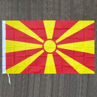 xvggdg   Macedonia  flag Banner 90*150cm Hanging  Macedonia  National flag