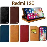 Redmi 12/Poco C55ตรงรุ่น(พร้อมส่งในไทย)เคสฝาพับXiaomi Poco C55/Redmi Note12 5G/Poco X5 5G/Redmi 12Cเคสกระเป๋าเปิดปิดแบบแม่เหล็ก เก็บนามบัตรได้