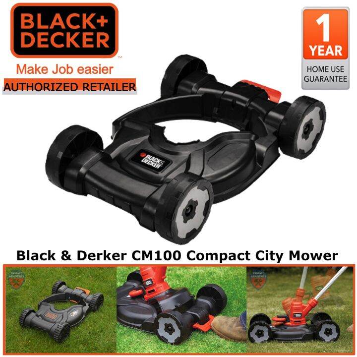 BLACK & DECKER CM100 Compact City Mower Removable Deck Grass Trimmer