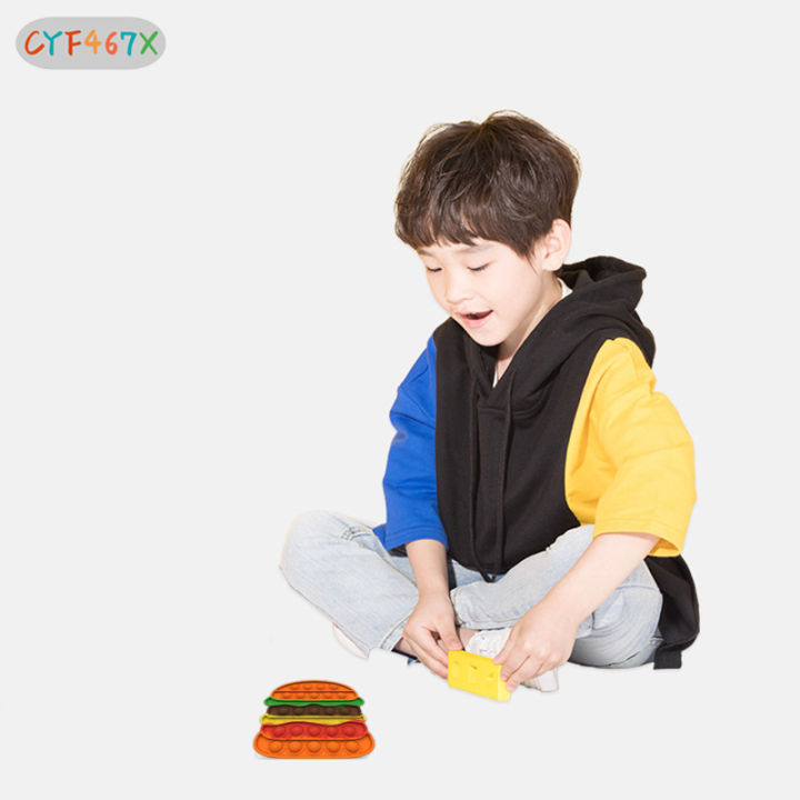 cyf-pop-bubble-fidget-sensory-toy-push-fidget-toy-for-kids-silicone-stress-relief-toys-with-hamburger-french-fries-shape