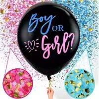 （koko party supplies）1 SetBoy หรือ Girl GenderBlack Latex บอลลูน Baby ShowerBallons วันเกิด GenderParty ตกแต่ง