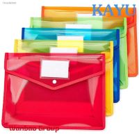 ▲❡ Custom Printed Plastic PP A4 A6 Transparent Envelope Pocket Wallets School Folder Document Clear File Bag With Snap Button