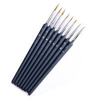 #000 #00 #0 #1 #2 #3 #4 #5 Wolf Hair Art Fineline Pen Painting Brush Fine Line For Artist Acrylic Oil Watercolor Gouache Drawing Artist Brushes Tools