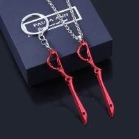 MIDY Anime KILL la KILL Key Chains Matoi Ryuko Mini Metal Red Scissor Blade Weapon Pendants Keyring Men Car Accessories