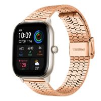 Metalowa opaska do Amazfit GTS 4 Smart Watch ze stalowy pasek nierdzewnej dla Amazfit GTS 3 2 Mini pasek do zegarka amazfit GTR4 3 2 bransoletka