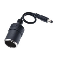 5.5Mm X 2.1Mm Dc Male Female Power Cable To Car Charger Lighter Adapter Socket Connector Plug 12V 24V 5A Amper QB19