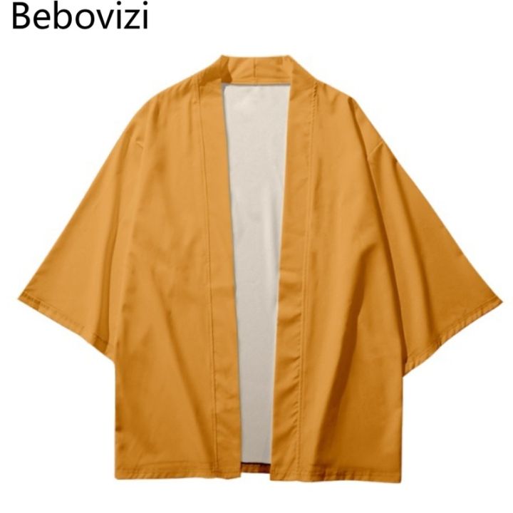 เสื้อไหมพรมคอสเพลย์สีทึบญี่ปุ่นดั้งเดิม-yukata-เสื้อผ้าเอเชียสำหรับผู้หญิงผู้ชาย