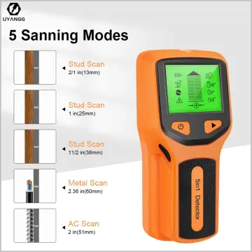 WS120 Wall Scanner Multifunctional Wall Detector PVC Water Pipe Metal Wood  AC Cable Live Wire Finder