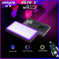 Viltrox Weeylite RB9 RGB ไฟ LED 12W กล้องสีเต็มรูปแบบ,ไฟ LED ชาร์จได้และปรับแสงได้ควบคุมด้วยแอปโทรศัพท์