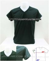 เสื้อซับใน เสื้อรองใน แขนสั้น สีเขียว คอวี (พร้อมส่ง)