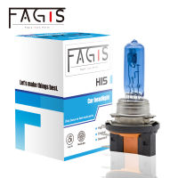 Fagis 2ชิ้น H15 12โวลต์1555วัตต์สีฟ้าสหรัฐยี่ห้อควอตซ์แก้ว4800พัน Super White รถไฟหน้าโคมไฟอัตโนมัติหลอดฮาโลเจนหลอดไฟรถยนต์