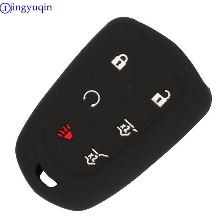 npuh-jingyuqin-6-buttons-for-cadillac-escalade-2015-2016-remote-car-key-case-silicone-protect-shell-car-accessories