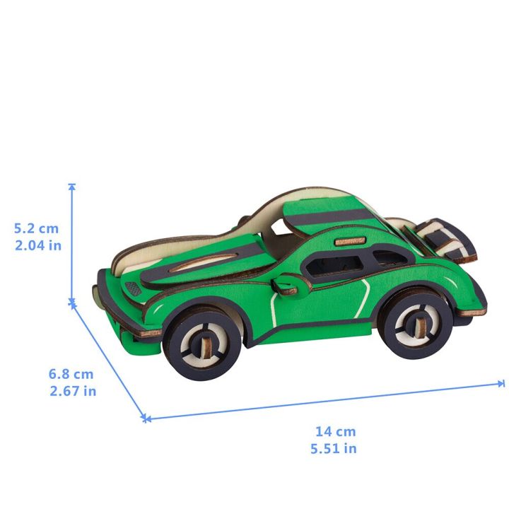 ตัวต่อจิ๊กซอว์รถยนต์3มิติ3d-กล่องตัวต่อสามมิติสร้างสสรค์บรรจุในกล่องไม้ไผ่เพื่อการศึกษา
