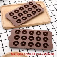 3D Silicone Mini Donut Pan 15 Cavity Doughnut Baking Mold Tray Chocolate Donuts Bakeware Pastry Mould Kitchen Tools 1 Pc Bread Cake  Cookie Accessorie