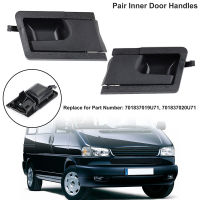 1คู่รถด้านหน้าซ้ายขวาที่จับประตูด้านในสำหรับ VW Volkswagen T4 Transporter 1990 1991 1992 1993-2002อุปกรณ์เสริม701837019U71