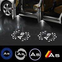 เลเซอร์ไฟโปรเจกเตอร์ไฟต้อนรับประตูรถยนต์ LED 2ชิ้น,สำหรับรถ Audi A5 2008 2009 2012 2013 2014 2015 2016 2017 2020 2021โลโก้2022