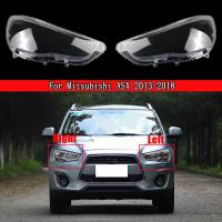 ฝาครอบกระจกเลนส์ไฟหน้าไฟหน้าเคสใสโป๊ะโคมไฟไฟหน้ารถสำหรับ Mitsubishi ASX 2013 ~ 2018