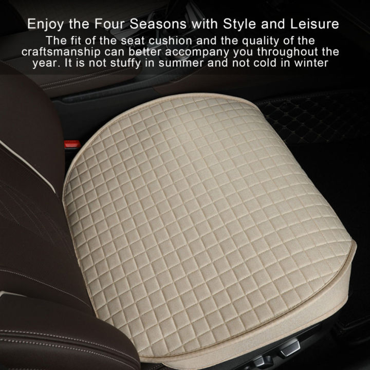 sarung-jok-mobil-ผ้าลินินผ้าคลุมเบาะนั่งล้อมรอบแน่นเต็มรูปแบบเก้าอี้ด้านหน้าที่ป้องกันรถยนต์อุปกรณ์ตกแต่งรถยนต์สากล