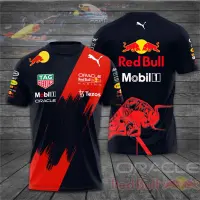 (in stock) RED BULL Mens and Womens Childrens T-Shirt Red Bull Formula One Team 3D Printed T-shirt Summer Short Sleeve Fashion Top (free nick name and logo)