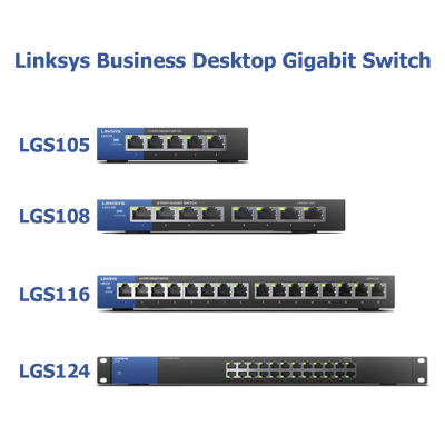 Linksys LGS105, LGS108, LGS116, LGS124 [5-8-16-24 ports] Unmanaged Business Desktop Gigabit Switch Network -[Kit IT]