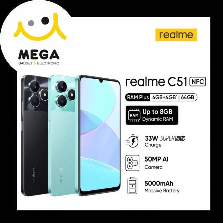 Realme C51 4GB + 64GB Garansi Resmi Realme Indonesia | Lazada Indonesia