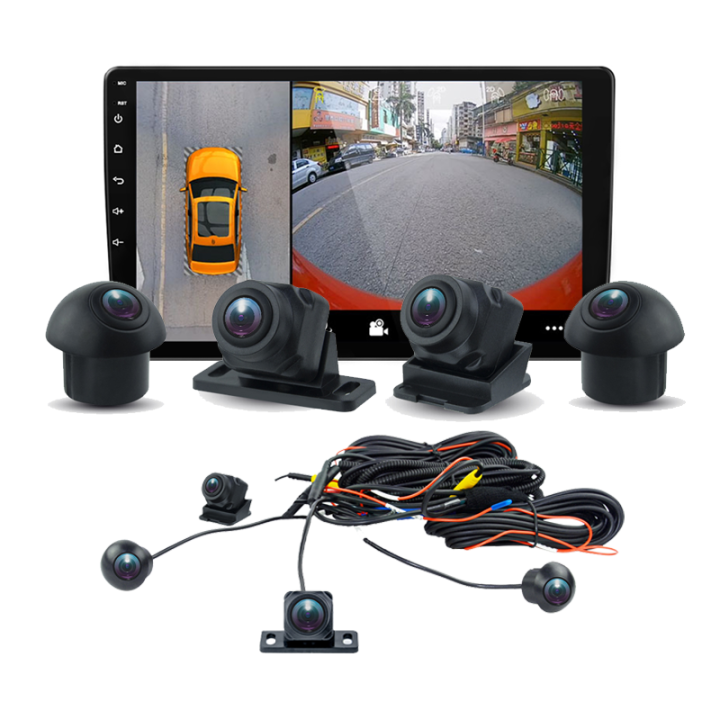 360° Panoramic Camera 720P HD RearFrontLeftRight 360 Panoramic Cloth