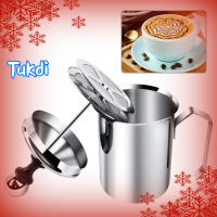 เครื่องตีฟองนม ทำฟองนม ถ้วยปั๊มฟองนม ขนาด 500ml  ที่ตีฟองนม Milk Frother Coffee Foamer Creamer r Stainless Steel 304