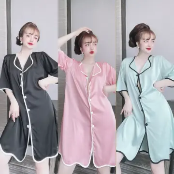 Đầm Ngủ Nữ Bộ Pijama Venus Secret lụa cao cấp Đầm 2 dây basic màu đen |  Lazada.vn