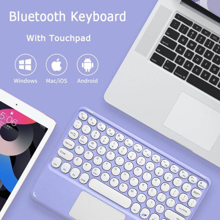 Wireless Bluetooth Keyboard With Touchpad Ergonomic Mini Touch Keypad