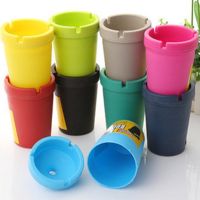 Portable Auto Car Truck e Ashtray Double Layer Candy Colors ABS Ash Cylinder Cup Holder