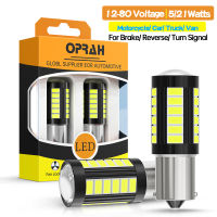 ✅Oprah 2ชิ้น 12V 24Vไฟเลี้ยวรถยนต์หลอดไฟ LED 1156 1157 PY 21/5W BAU15Sไฟหน้าคู่ด้านหลังรถมอเตอร์ไซค์รถตู้สัญญาณไฟท้าย ติดต่อไฟสัญญาณการทำงานกลางวัน 2400LM