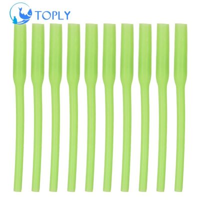 TOPLY 10Pcs 85mm Fishing Night Luminous Tube Green Soft Silicone Fishing Sleeves Fishing Rig Hook Line Glow Pipe Light Tackle