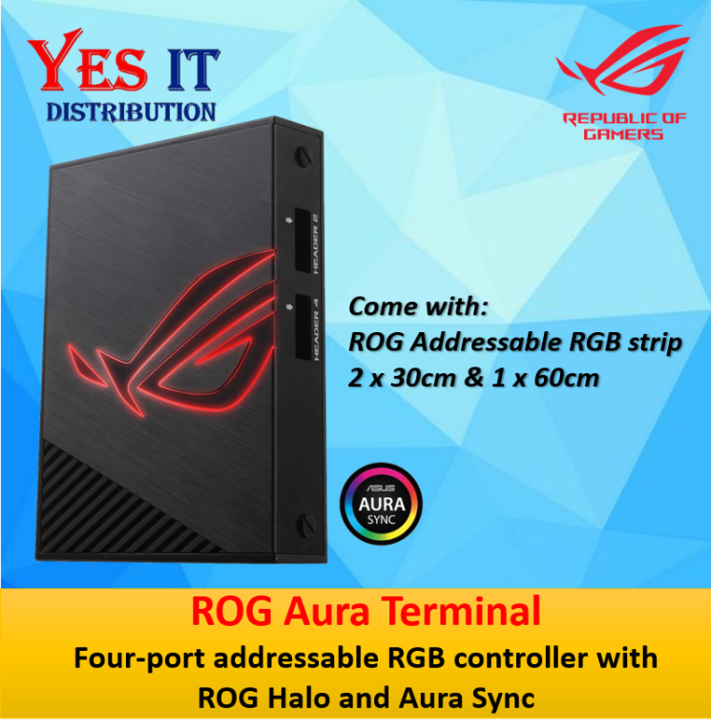 ASUS ROG Aura Terminal Fourport Addressable RGB controller with ROG