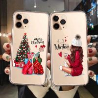 ▫❀ Fashion Girl Soft silicone Phone Case For iPhone 13 Pro Max 11 Pro Max 12 mini XS XR 6 6S 8 7 Plus Christmas girl Cover Fundas