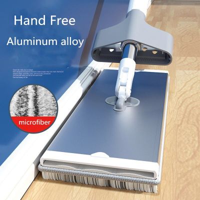 2022 Free Hand Washing Flat Floor Mop Squeeze Pads Lazy Home Sliding Balai Microfiber Household Cleaning  Wood Tile Easy Tool