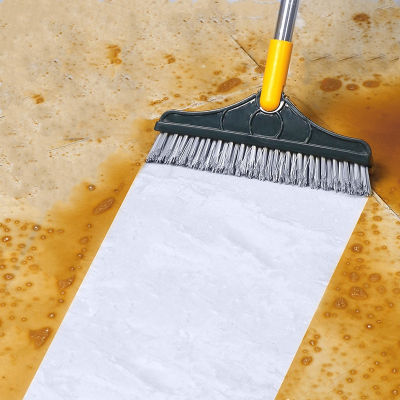 Floor Gap Cleaning Bristles Brush V-broom Rubber Wiper Glass Bathroom Toilet Tile Water Drying Dust Hair Household Scraper