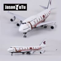 JASON TUTU 47cm Resin Diecast 1/160 Scale THAI Dragon boat Boeing b747 Airplane Model Aircraft Model Planes with Light &amp; Wheel