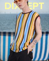 [ DIXSEPT ] Stripe Sleeveless - เสื้อแขนกุดลายทางผ้า spendex