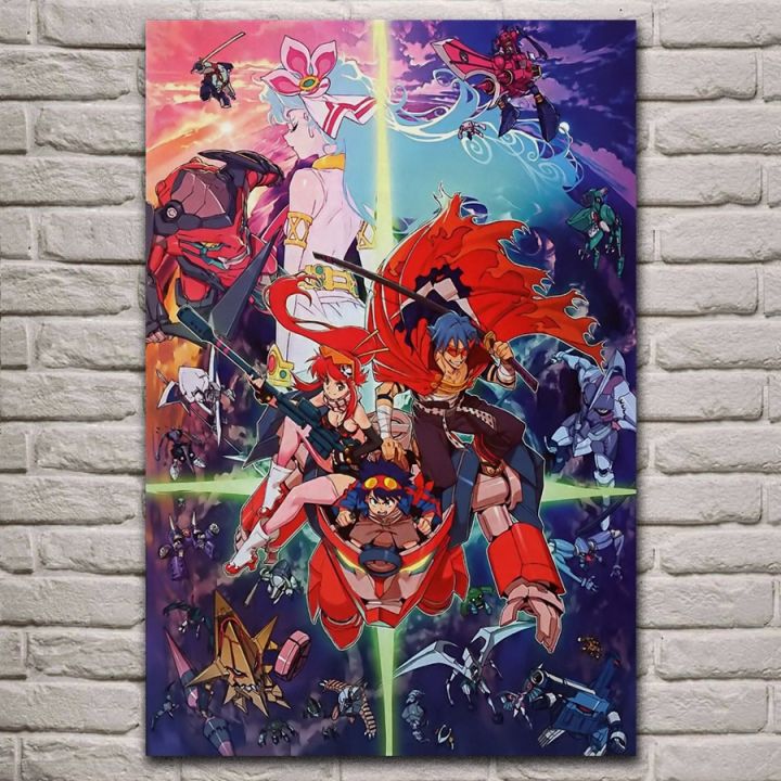  Anime Tengen Toppa Gurren Lagann Kamina Simon Canvas Art Poster  and Wall Art Picture Print Modern Family Bedroom Decor Posters  20x30inch(50x75cm): Posters & Prints