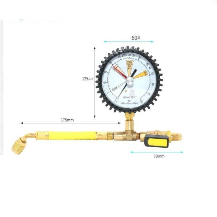 ตู้เย็นทำความเย็น-test-ไนโตรเจนเกจวัดความดันง่ายสารทำความเย็นตารางสำหรับ-r134a-r22-r410a