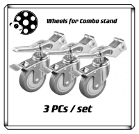 Big Wheels with brake pad for combo stands