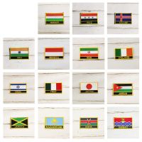 National Flag Square Embroidery Patch Badge  8*5cm HUNGARY IRAQ IRAN ISRAEL ITALY KAZAKHSTAN JORDAN JAMAICA KENYA ICELAND JAPAN