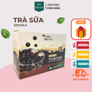 Trà sữa Socola Ban Milk Tea Tự pha kèm trân châu 1 Hộp 8 Set