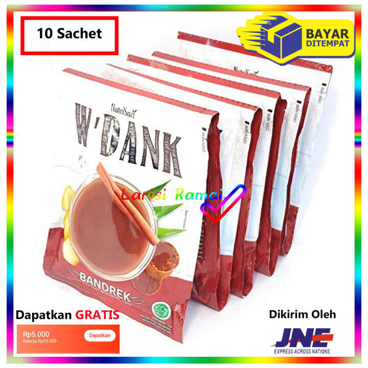 (10 Sachet) Nutrisari W'Dank Varian Rasa Wedang Bandrek Lazada Indonesia