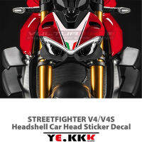 สติกเกอร์หัวรถ Decal Tricolor Decal รถเดิม Custom สำหรับ Ducati STREEETFIGHTER V4V4S Street Fighter Headshell